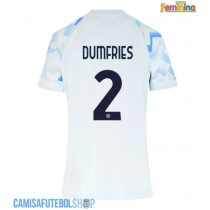 Camisa de time de futebol Inter Milan Denzel Dumfries #2 Replicas 2º Equipamento Feminina 2025-26 Manga Curta